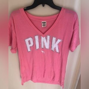 Pink V-Neck Tee